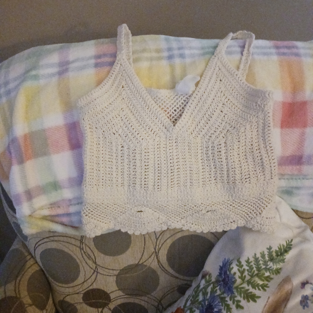 H&M crochet crop tank
